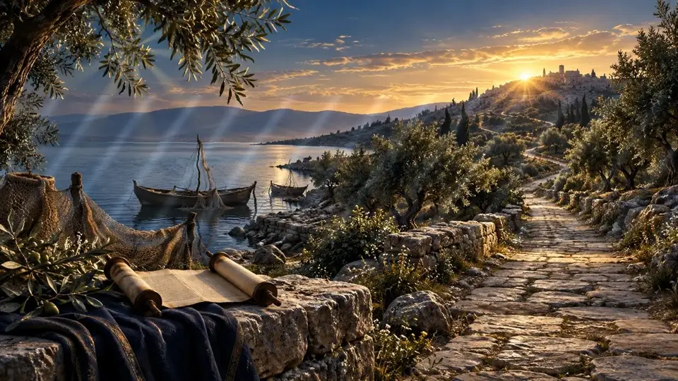 Animated artistic illustration for New Testament